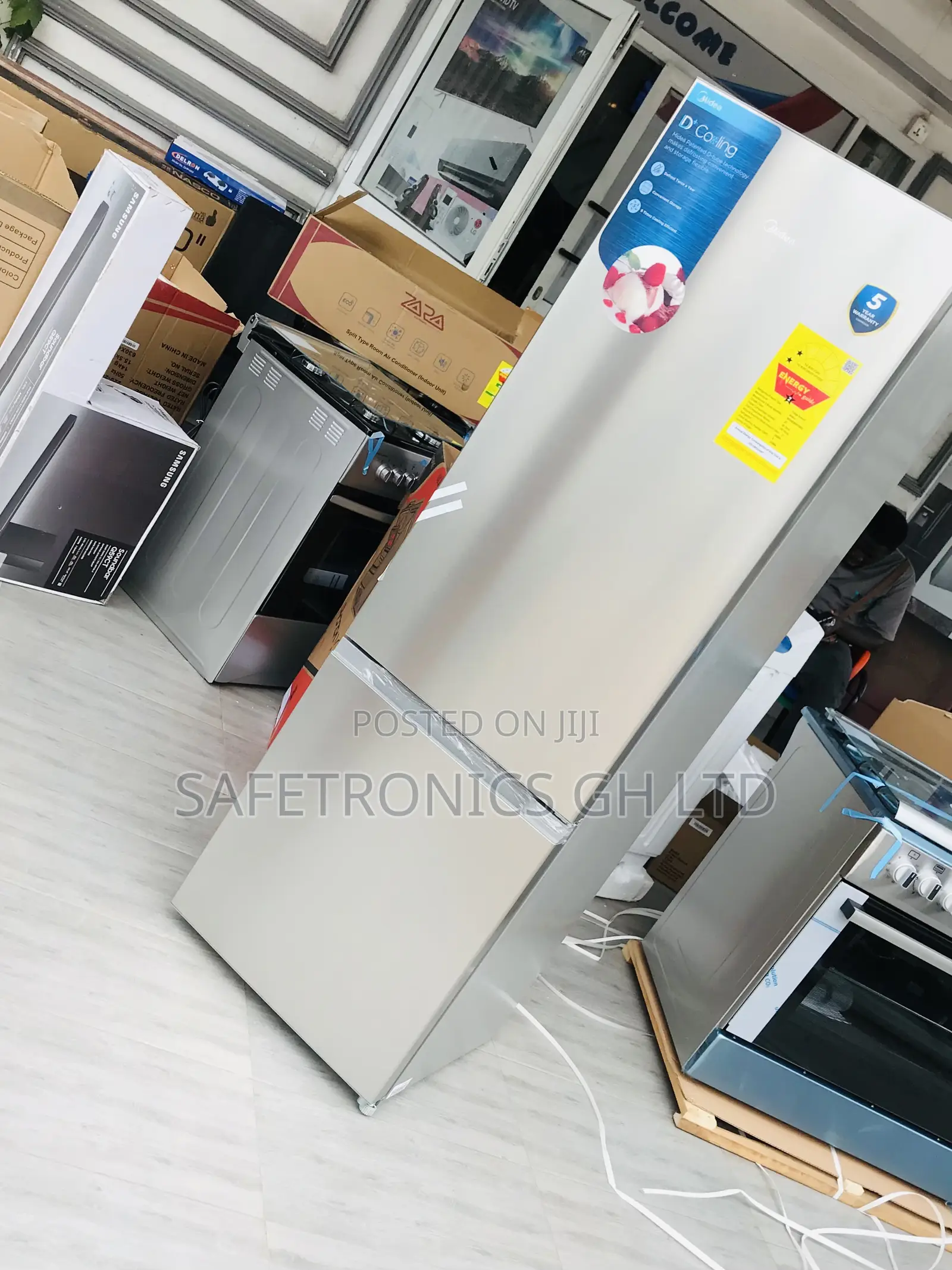 Great Offer Midea Bottomfreezer 262 Liters Gray Doubledoor