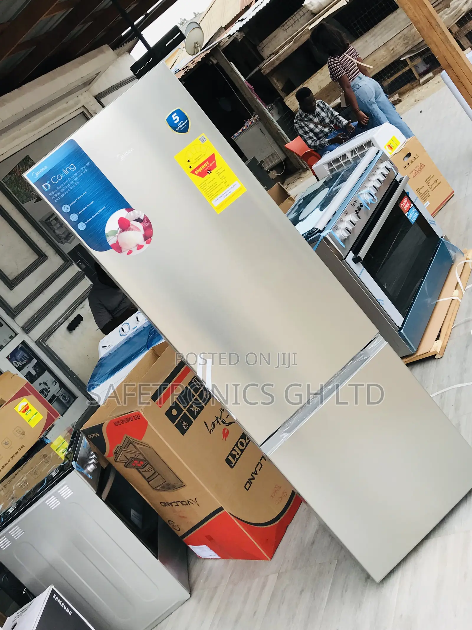 Durable Doubledoor Gray 262 Midea Bottomfreezer Fridge