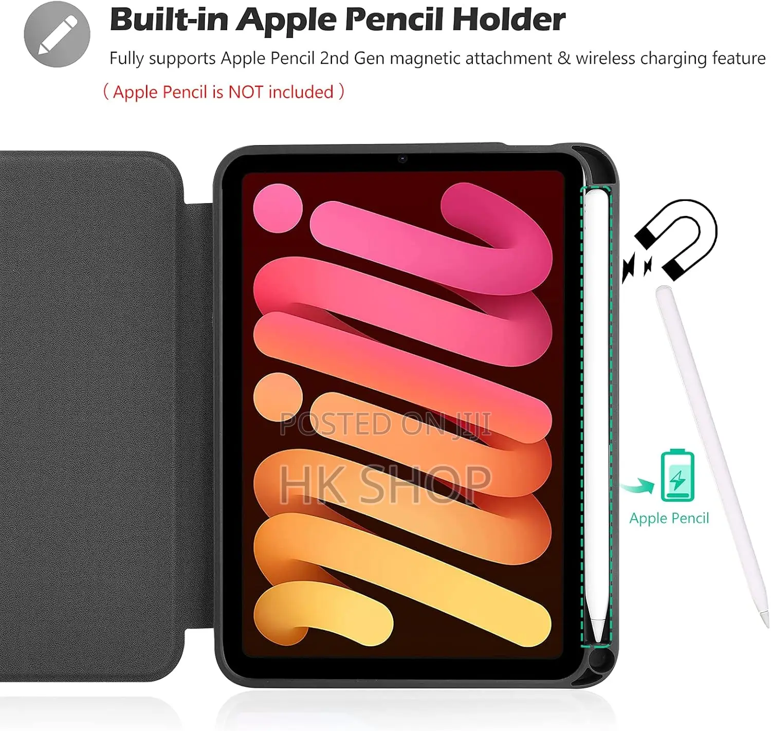 Slim Shockproof Smart Case With Pencil Holder for iPad Mini6