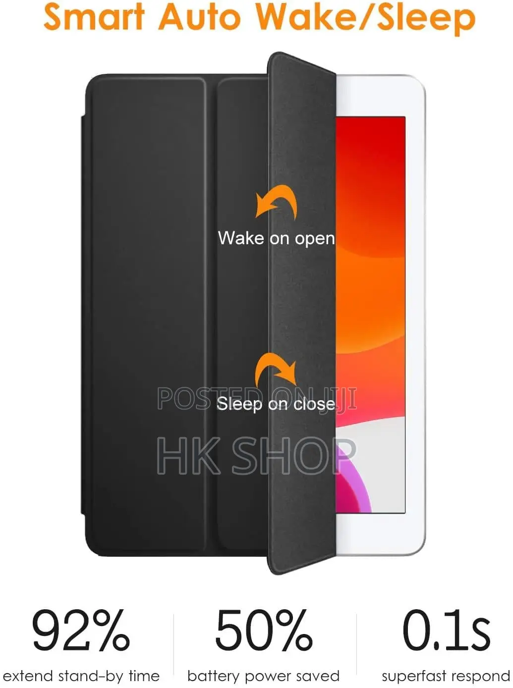 Slim Shockproof Smart Case With Pencil Holder for iPad Mini4