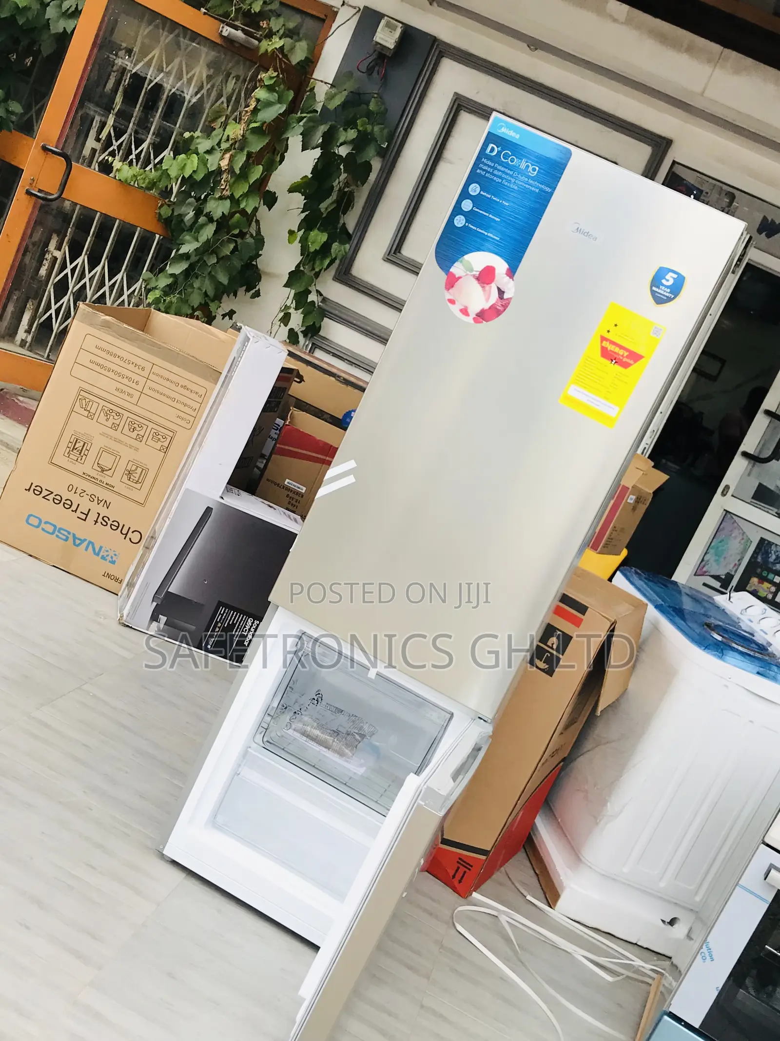 Eco Friendly Midea 262 Liters Bottomfreezer Gray Fridge