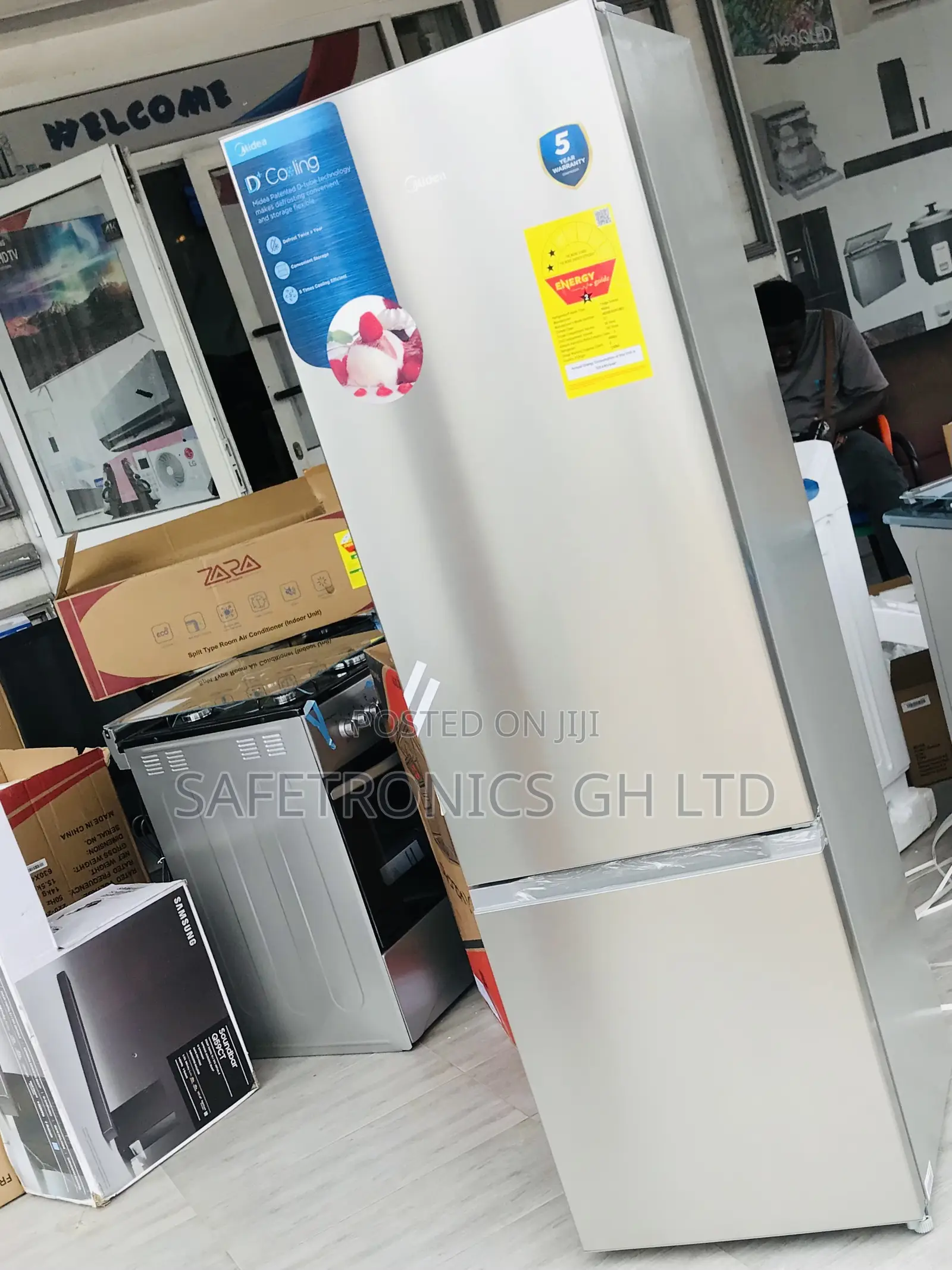 New Authentic Bottomfreezer Gray 262 Liters Midea Fridge