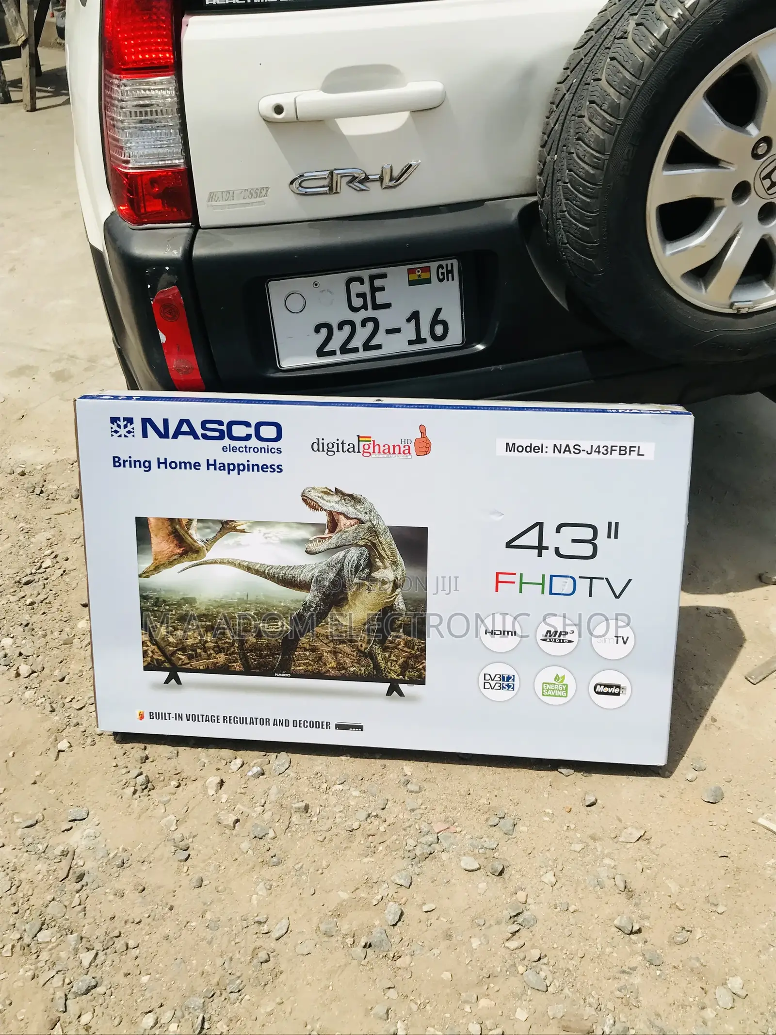 Quality Yet Affordable Nasco 43” FHD Digital Satellite Tv.