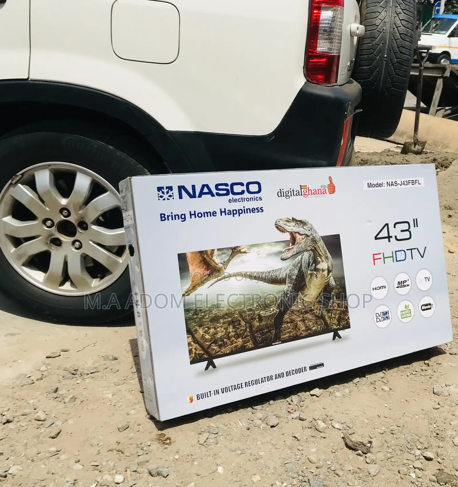 Sleek Nasco 43 Inch FHD Digital Satellite Television.