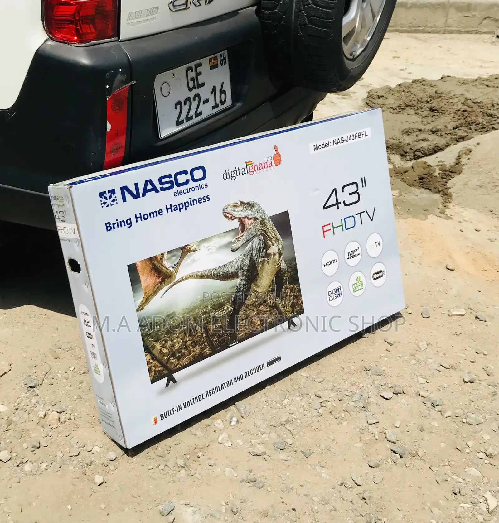 High Quality Nasco 43 Inch FHD Digital Satellite Television.