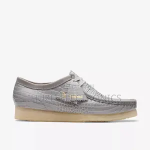 Clarks Wallabee Grey Crocodile Print (Size 42)