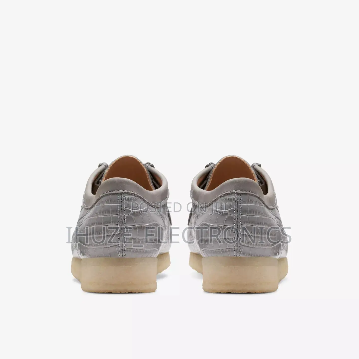 Clarks Wallabee Grey Crocodile Print (Size 42)