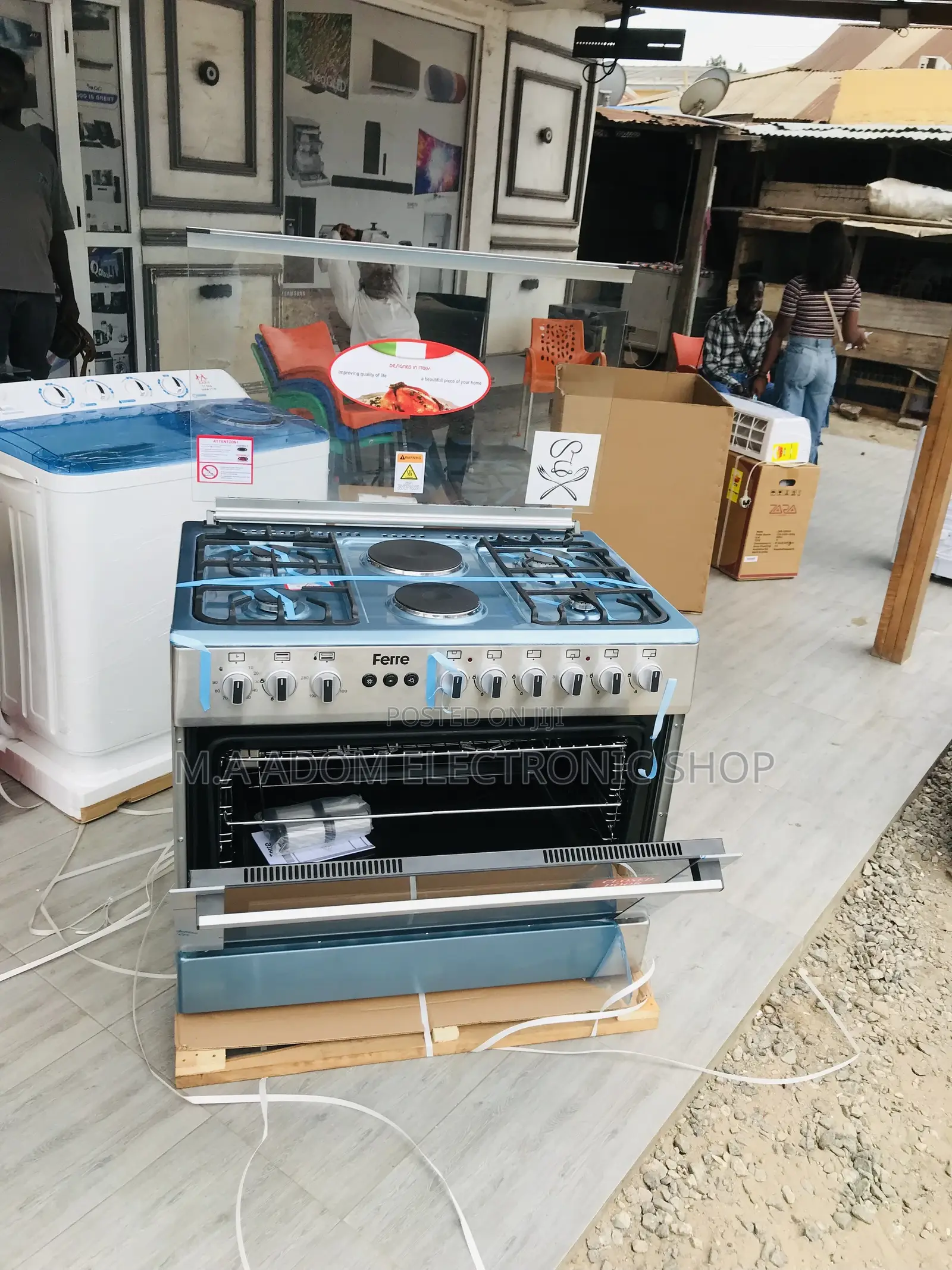 Stainless Steel Ferre(4gas + 2 Electric )Cooker With Oven.