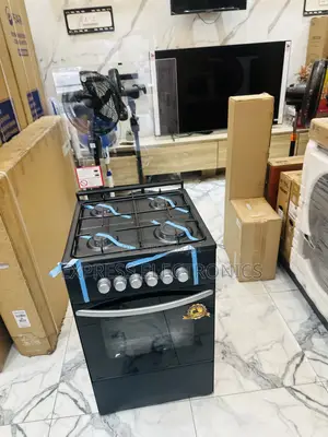 Brand New Black 50/50 4burner Gas Cooker Oven