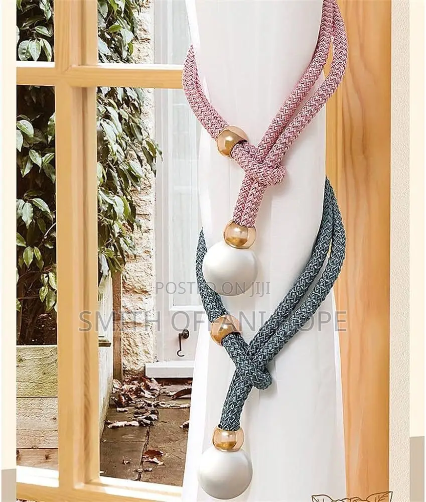 “Tie-Back Convenience Meets Elegant Design: 2-in-1 Curtains