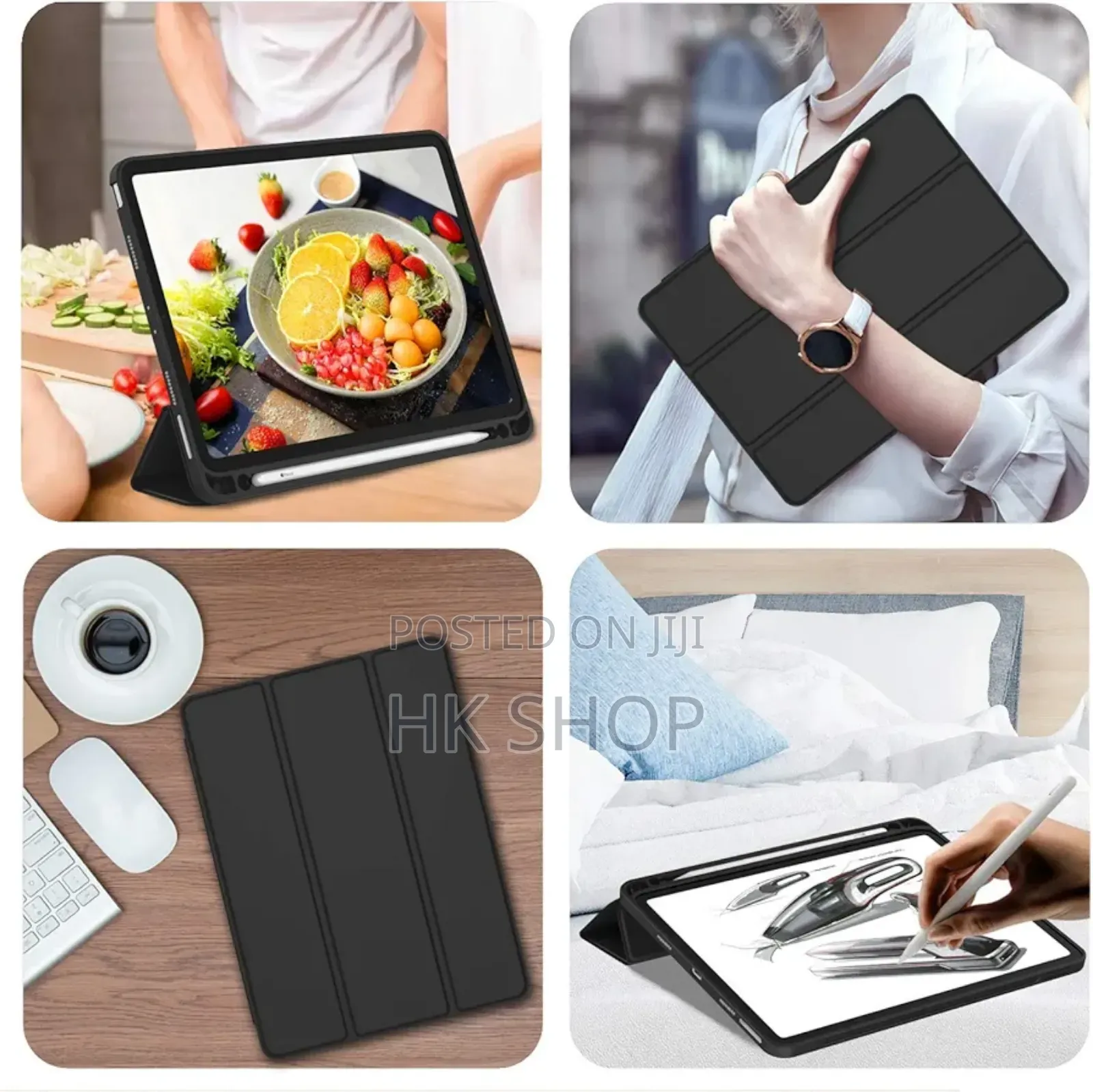 Trifold Stand Smart Case With Pencil Holder for iPad Pro 11