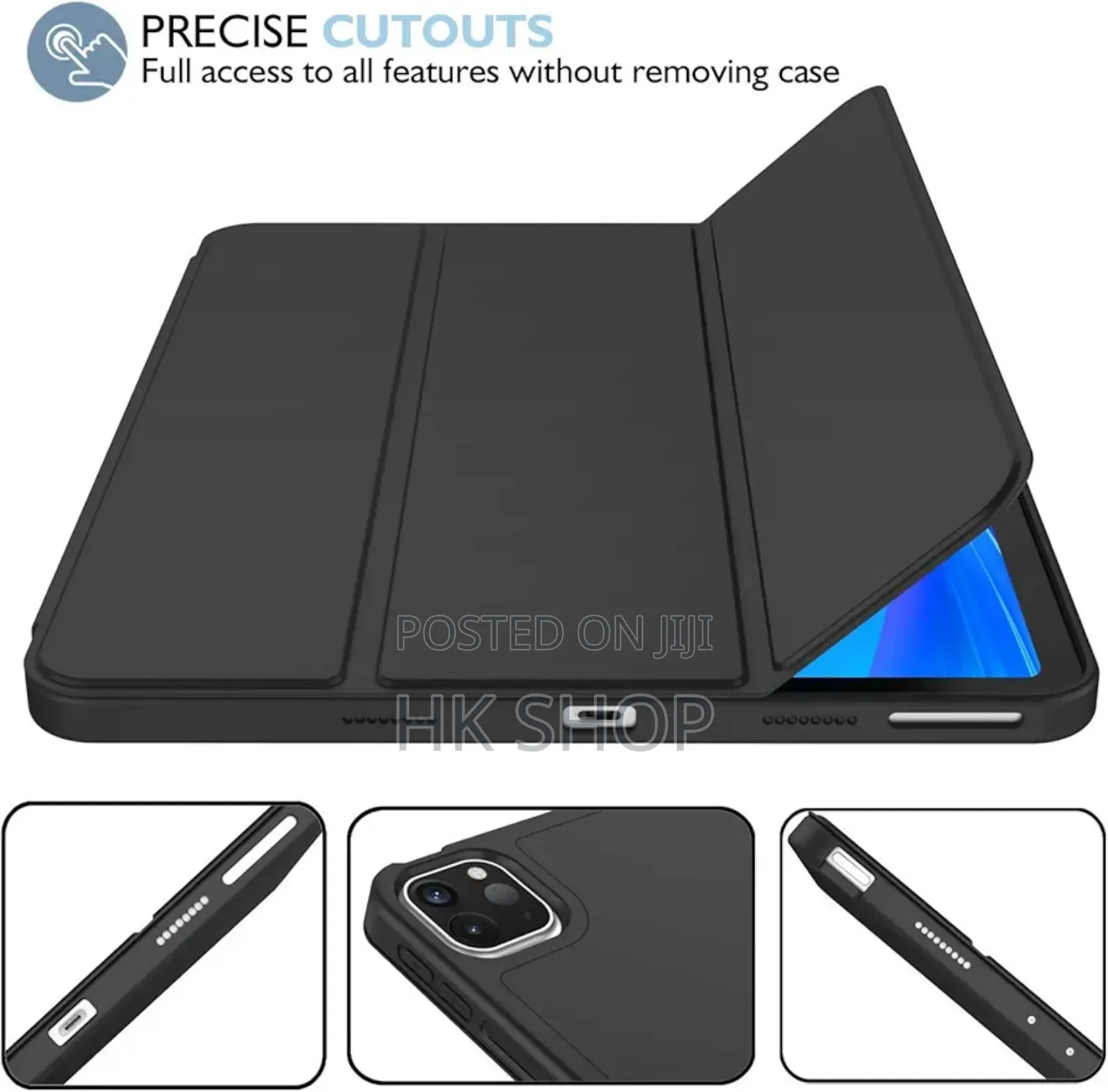 Trifold Stand Smart Case With Pencil Holder for iPad Pro 11