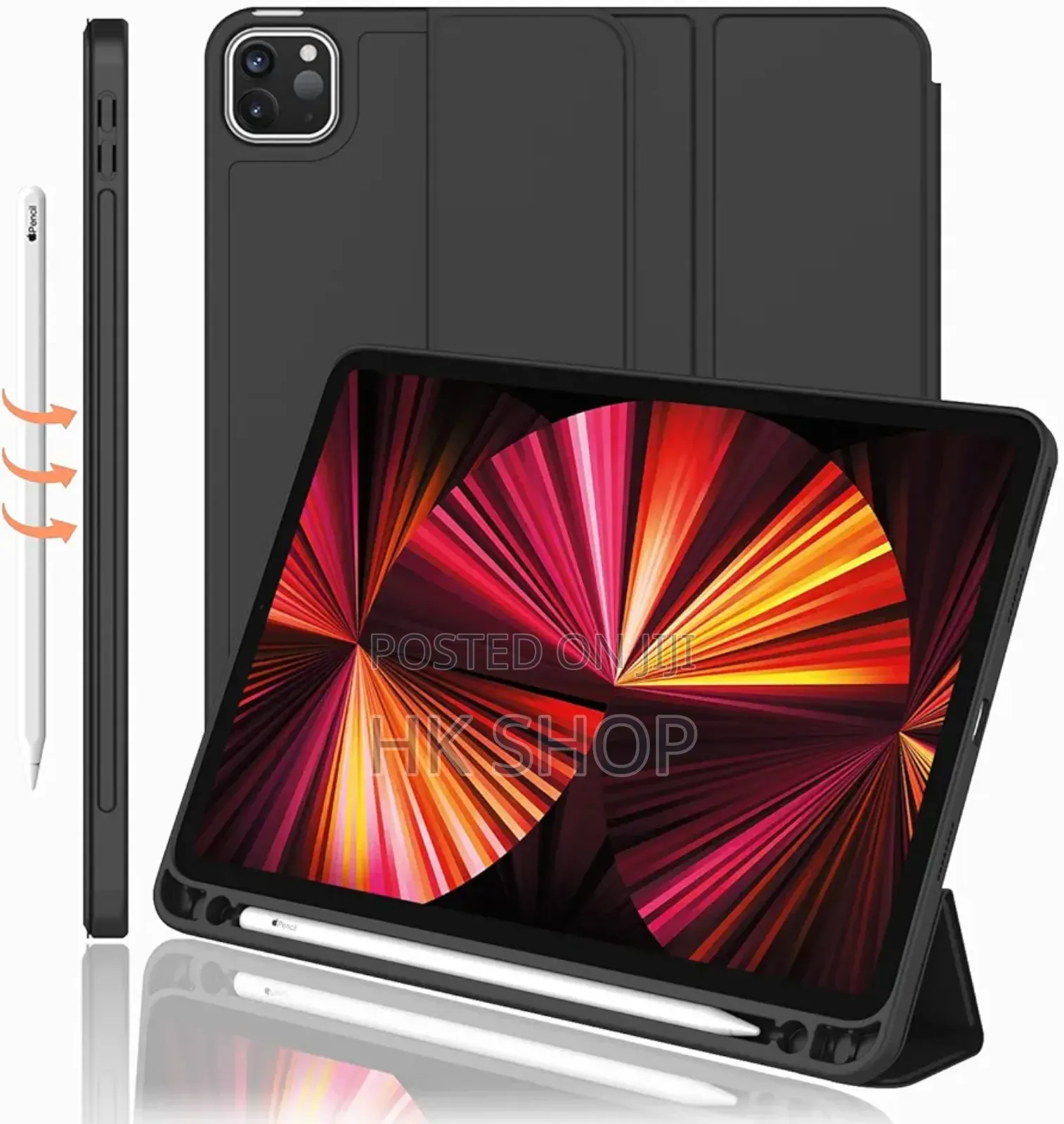 Trifold Stand Smart Case With Pencil Holder for iPad Pro 11