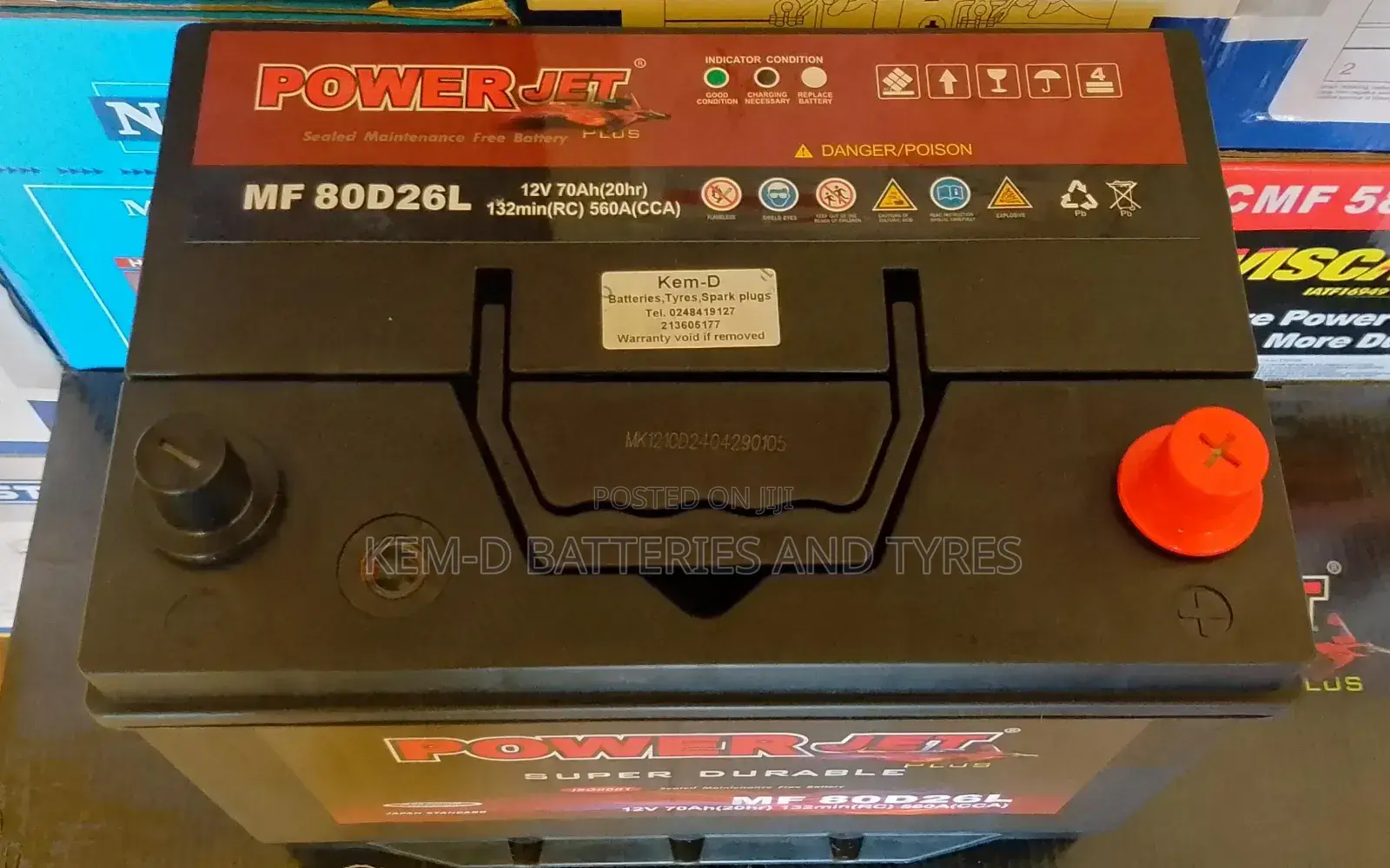 17 Plates Powerjet Packed Battery _ 88ah 12volts + Delivery