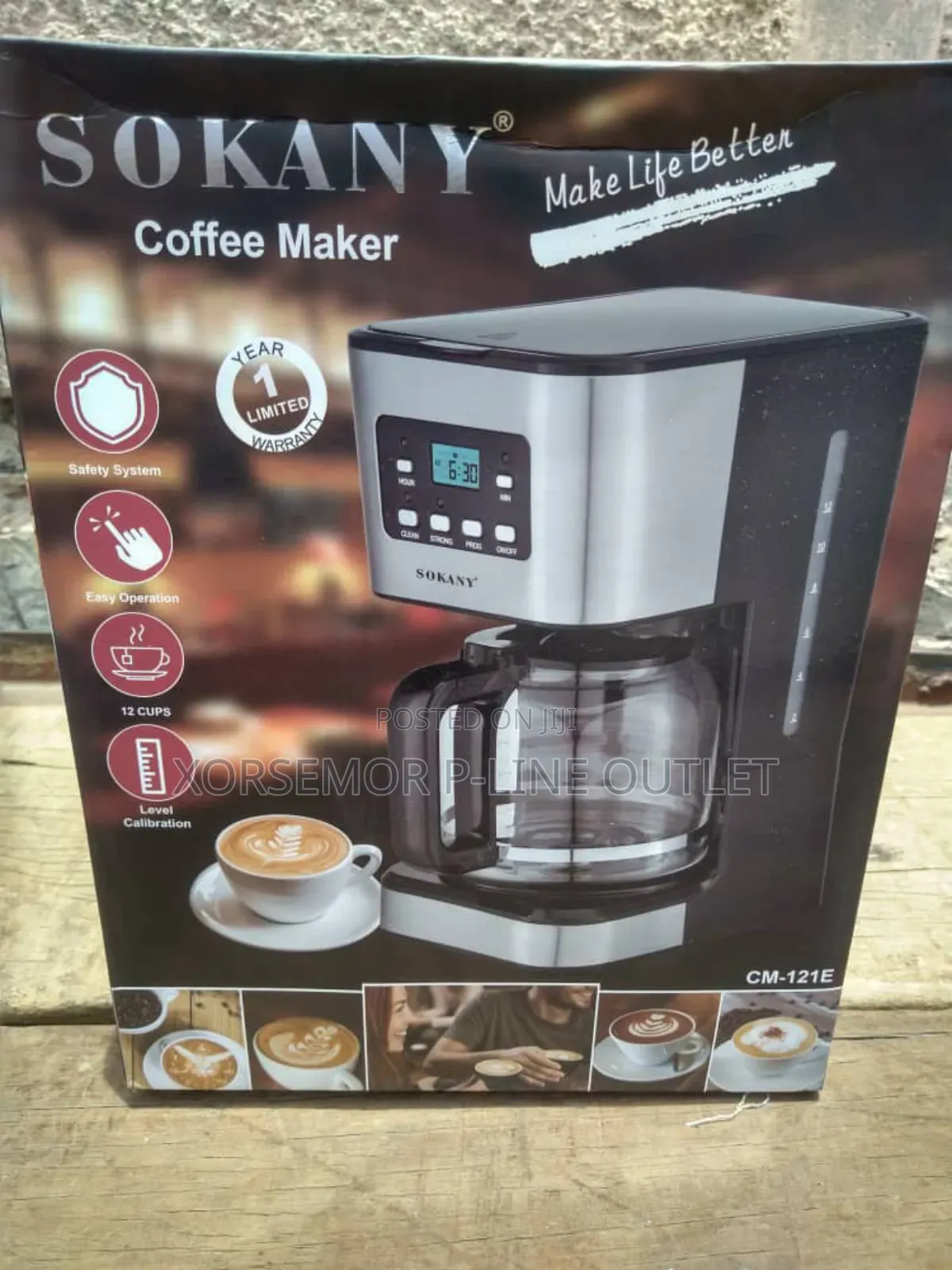 Sokany 1.5l Coffee Machine Cm-121e