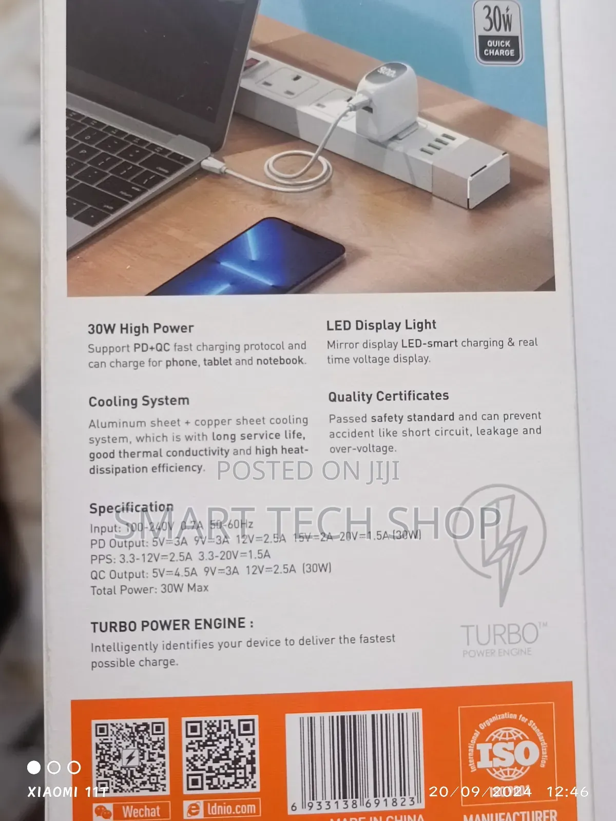LDNIO 30W High Power
 PD+QC Fast Charging iPhone + Android