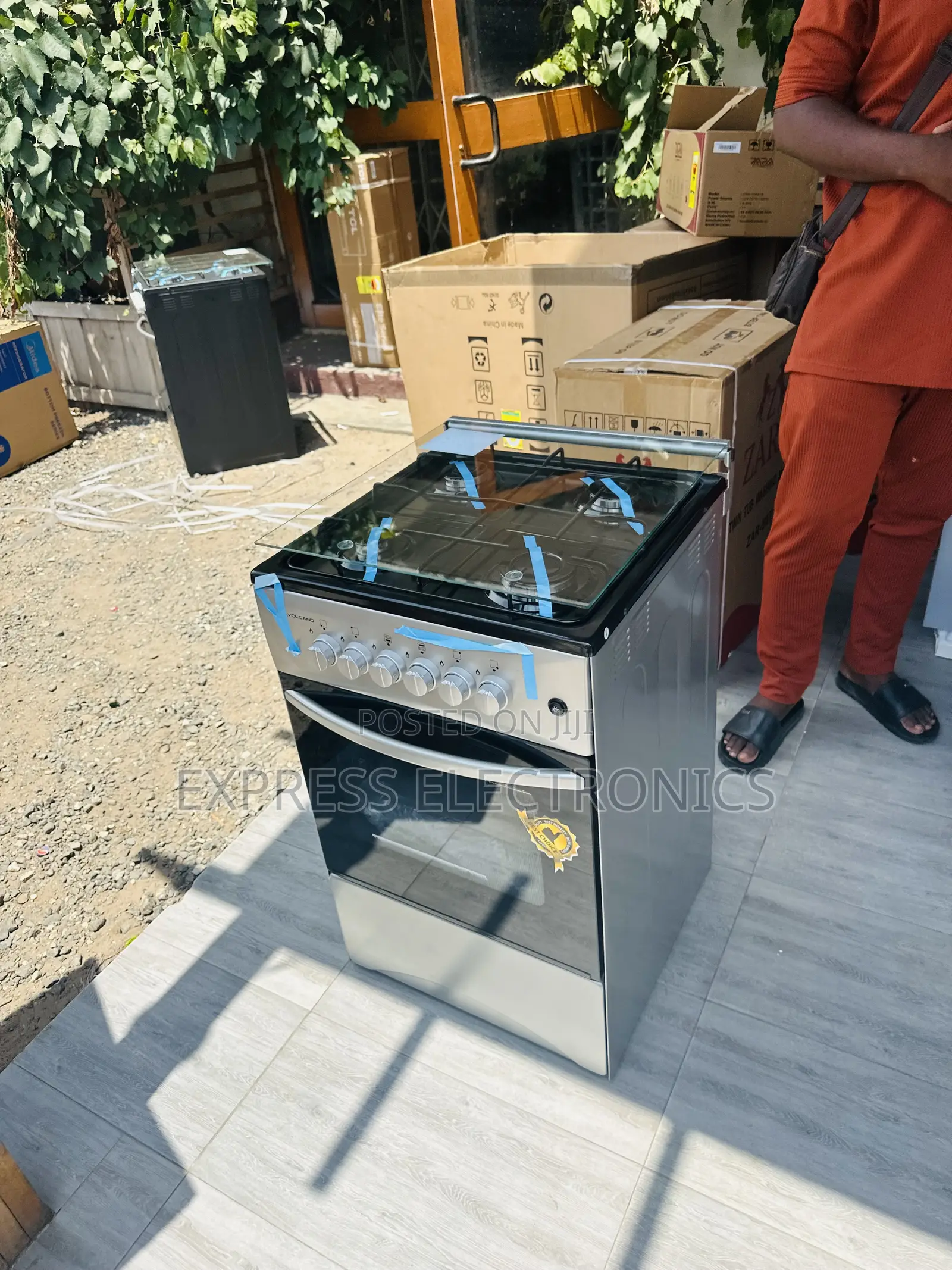 50/50 4burner Gas Cooker Oven Sliver