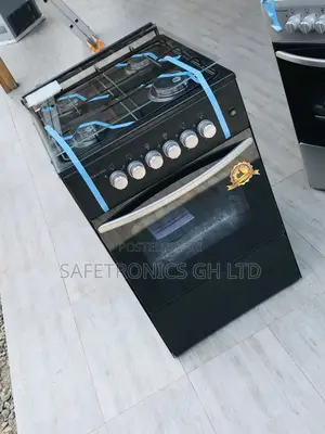 Glass Lid Black Volcano 50 by 50 4 Burner Gas Oven