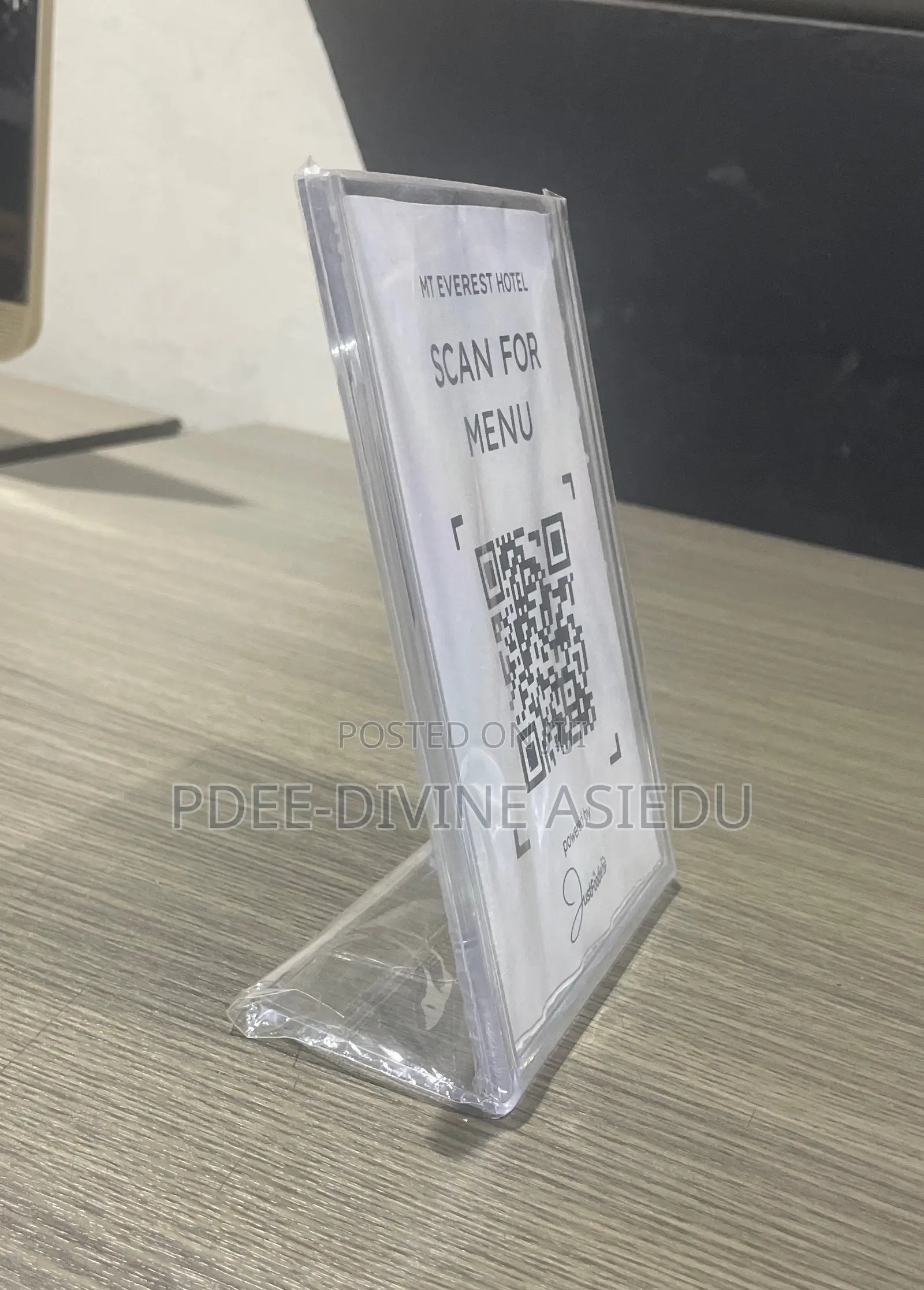 Table Talkers Qr Code Acrylic Sign Stand