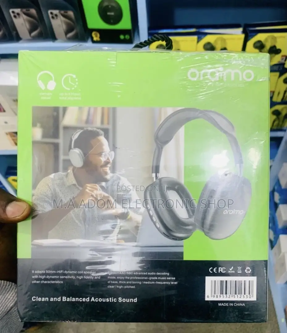 Durable and Affordable Oraimo Pure Bass Wireless Headphone.