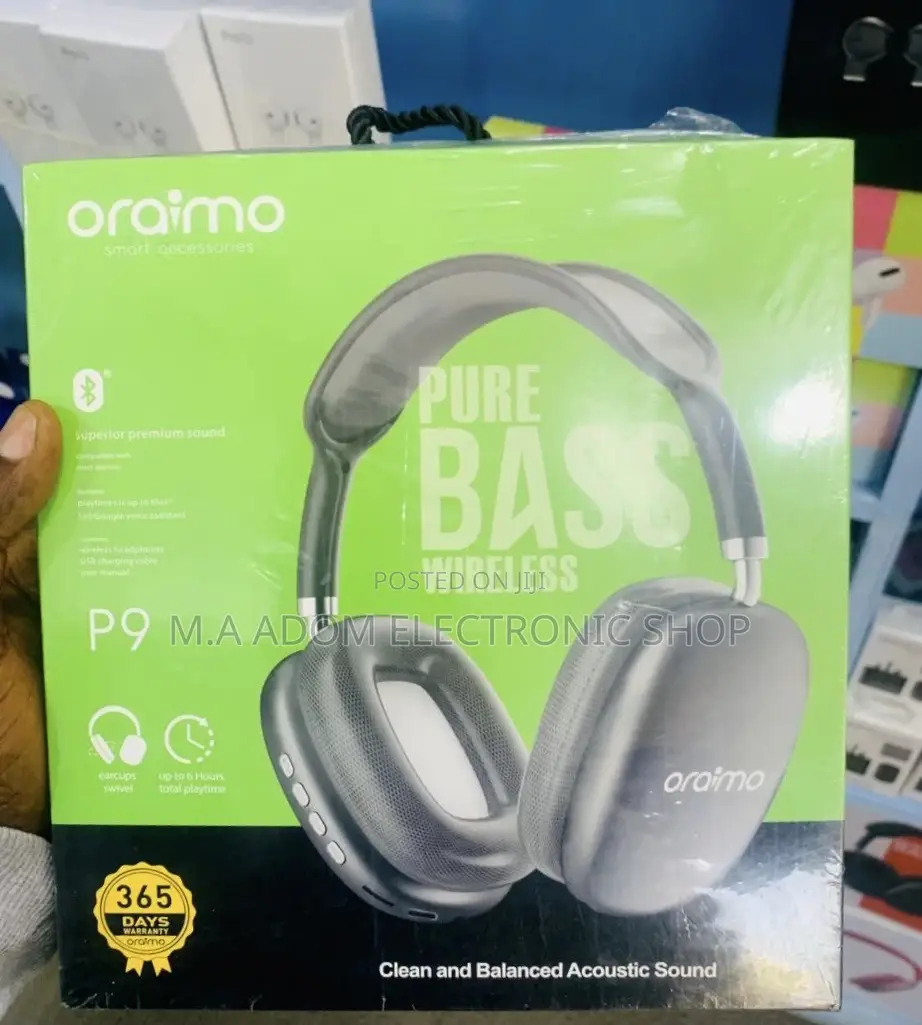 Unique Design Oraimo Bass Pure Headphone Set.
