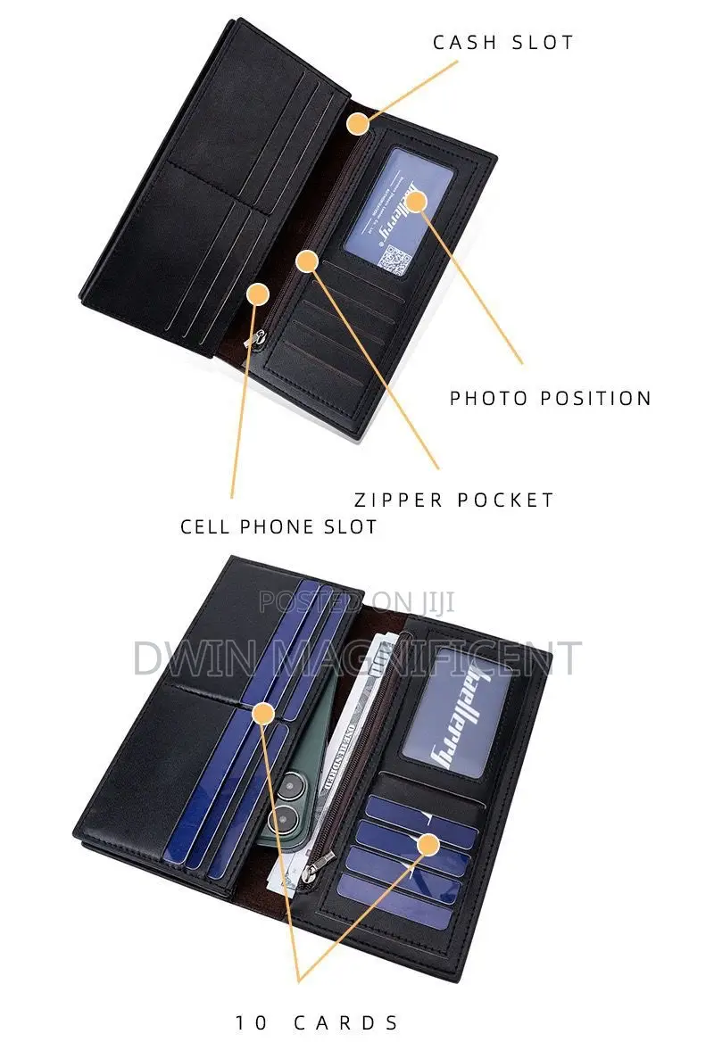 Waterproof Long Leather Wallets