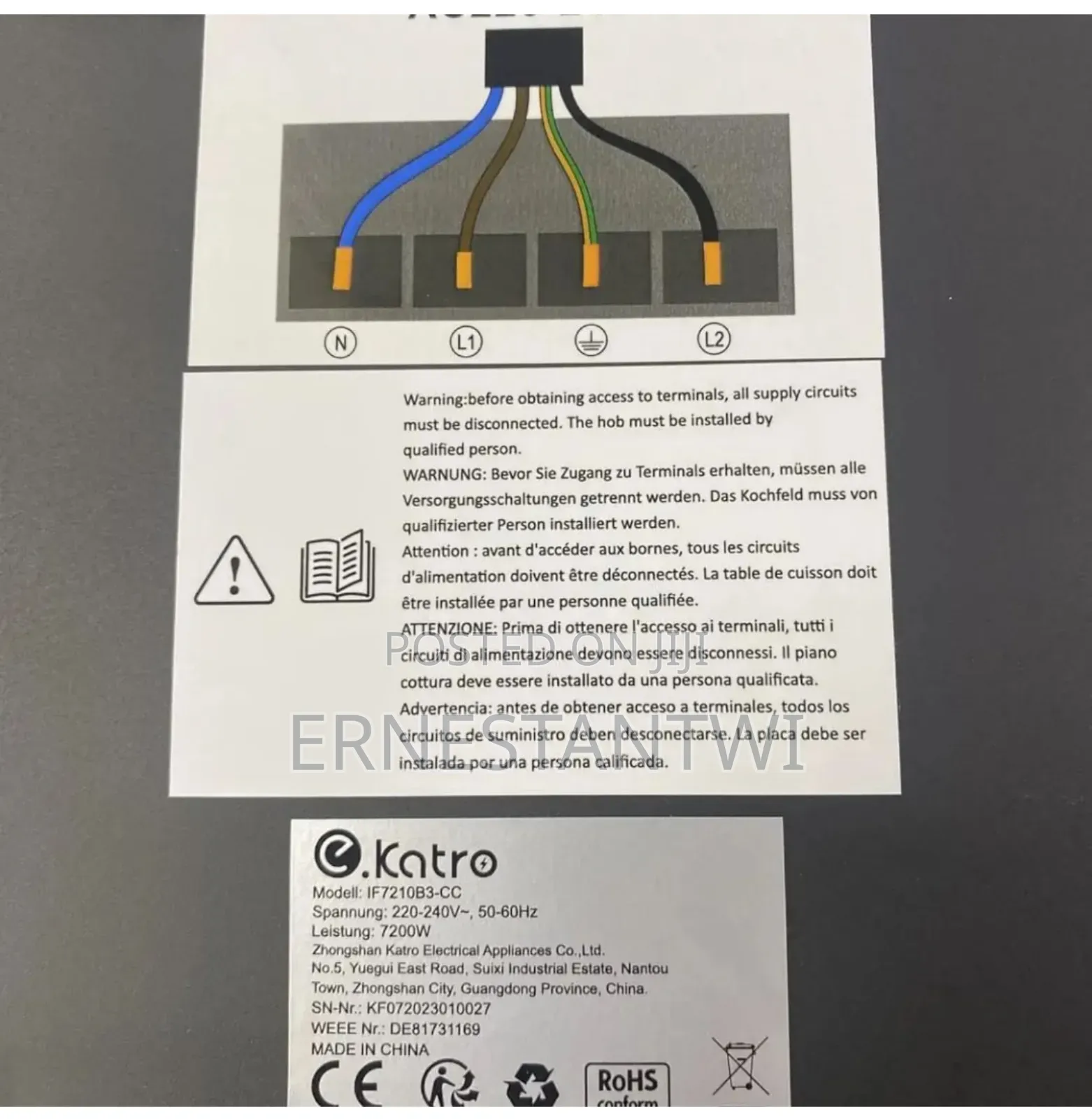 4burner Induction Cooker From Ekatro, UK