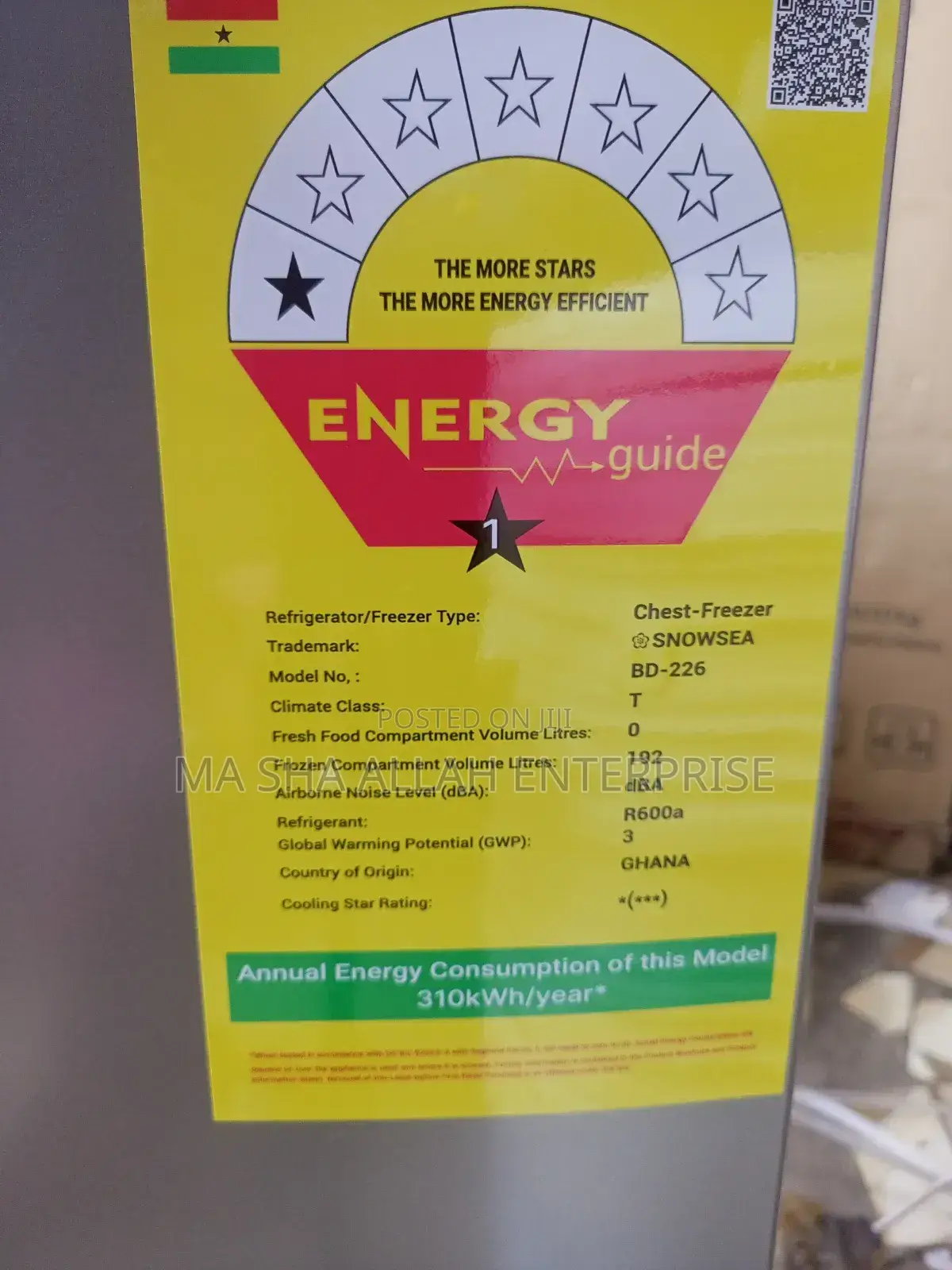 200liters Snowsea 192 SNS Chest Freezer