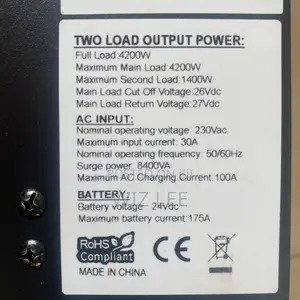 Hybrid Inverter 4.2kw On/Off Grid 220v/230vhybri Output