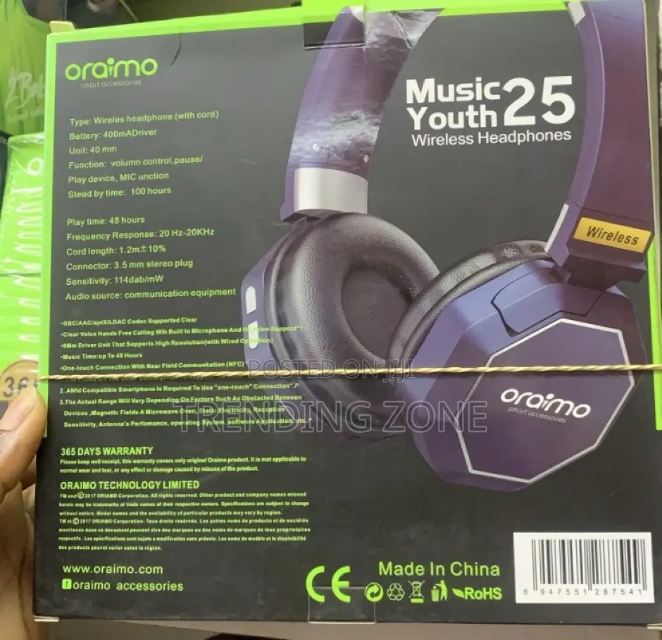 ORIAMO Wireless Bluetooth Headset