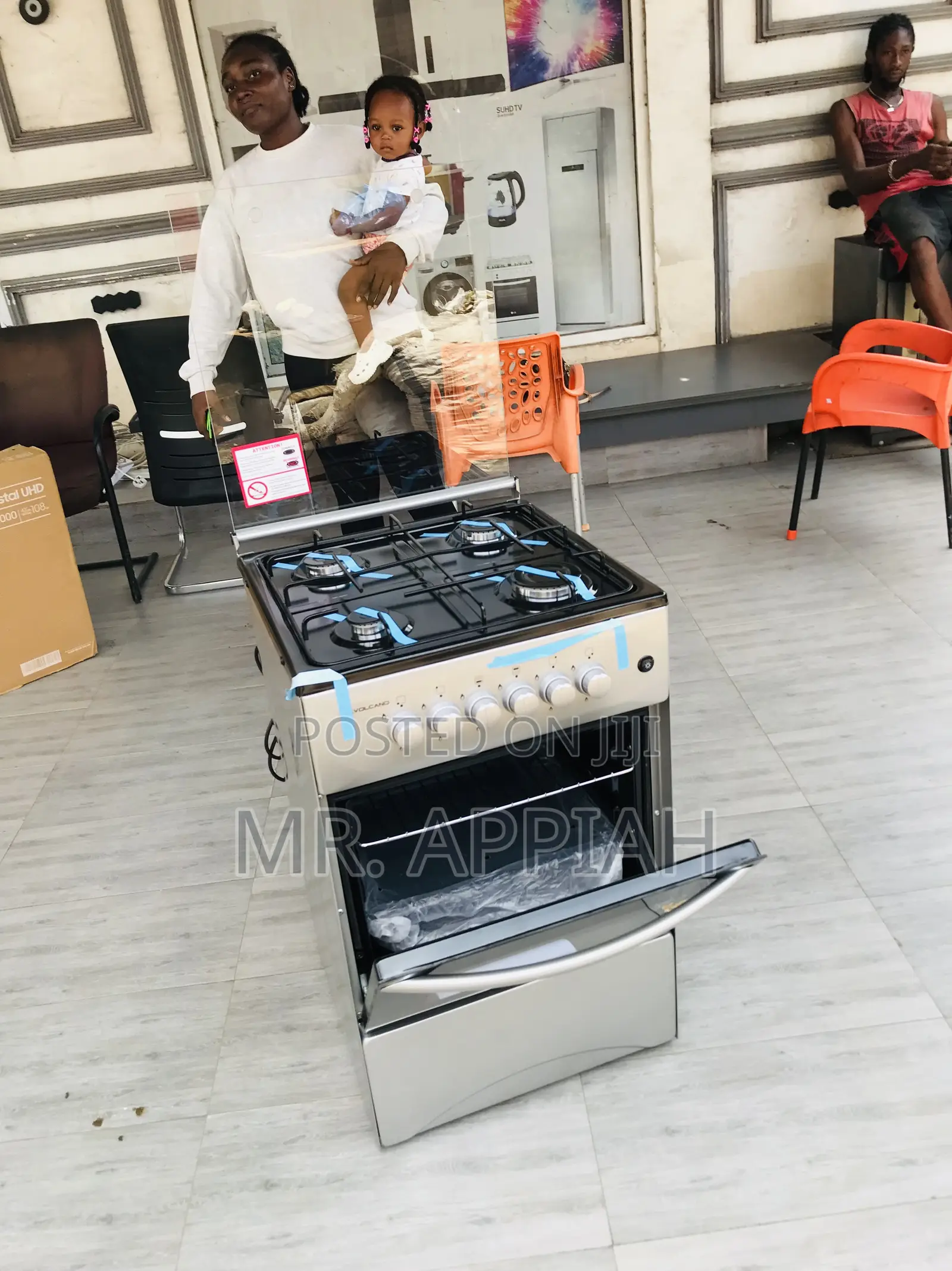 Fine Volcano 50x50 Gas Oven 4 Burner Manual Ignition.