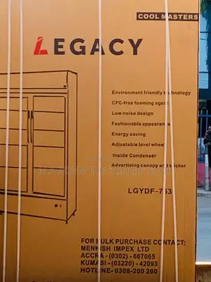 Fast Cooling Legacy Double Door Display Refrigerator.