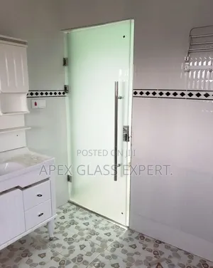 Hinge Door With Lock by Apexglassexpert