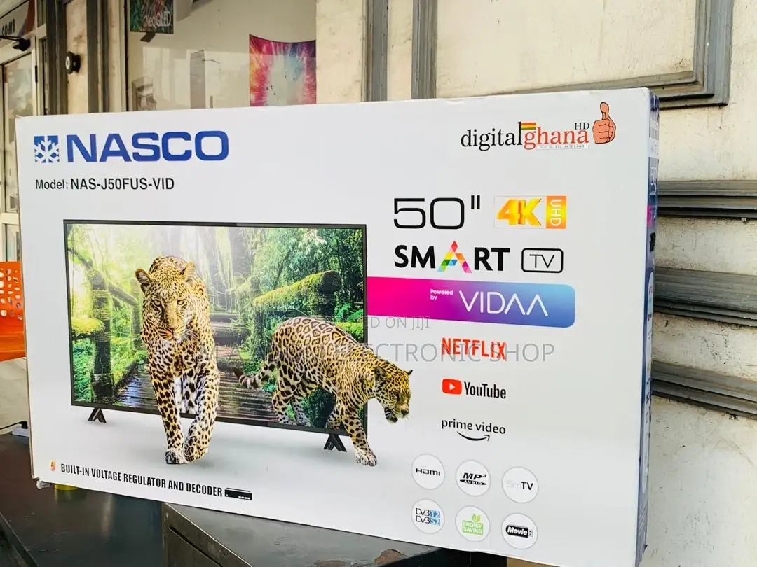 Sleek Nasco 50 Inch Digital Satellite Smart Television.