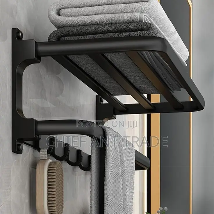 Flexible Towel Rack. Rod. Black. Gjs8802k / 308b