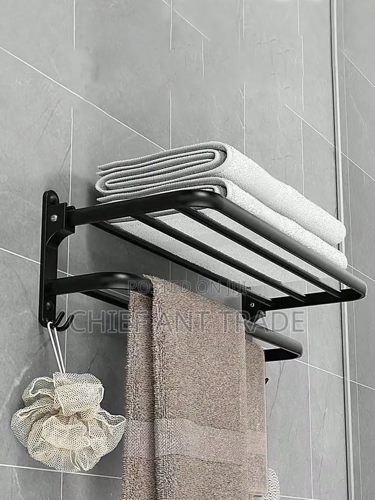Flexible Towel Rack. Rod. Black. Gjs8802k / 308b