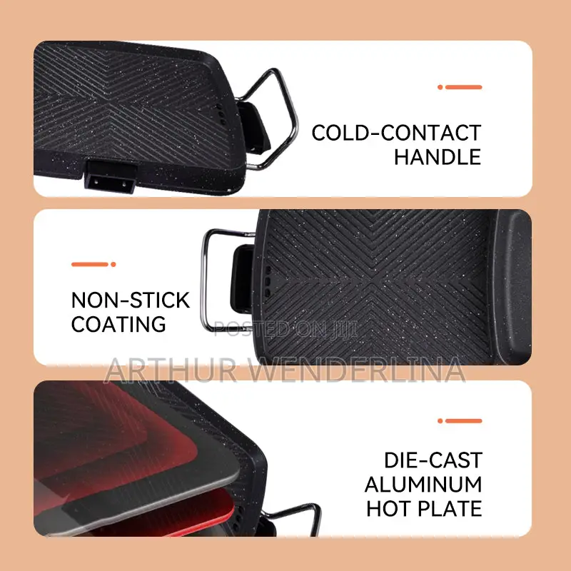 DSP 2 in 1 BBQ Electric Grill for Non-Stick 2500W