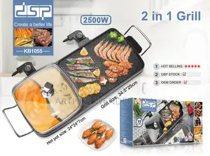 DSP 2 in 1 BBQ Electric Grill for Non-Stick 2500W