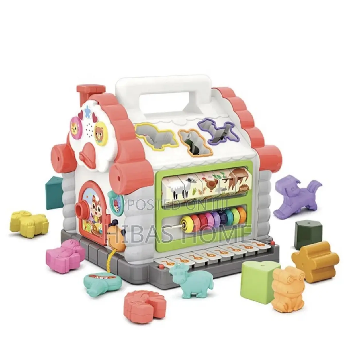 Activity House Shape Sorter With Music/Light/Cubic Block