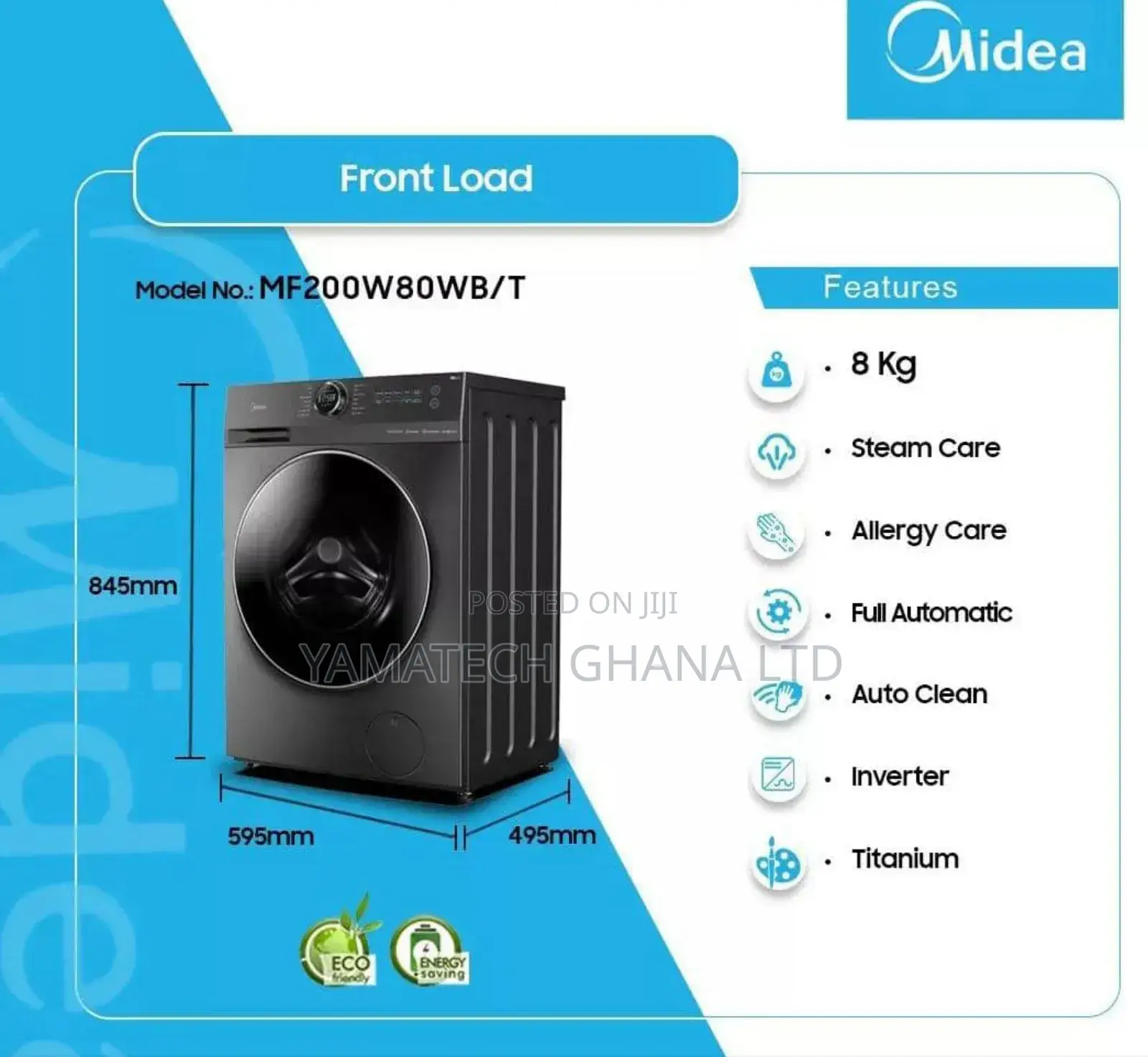 Midea 8kg With 6kg DRYER Automatic Combo Washing Machine