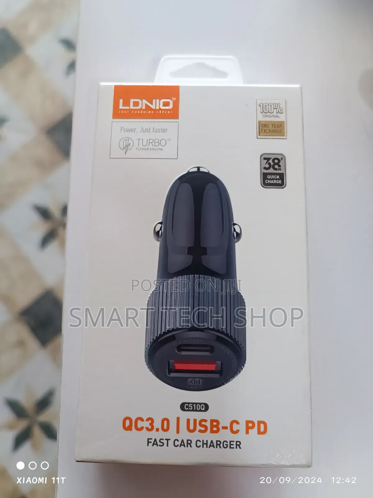 Ldnio 36 Watts Car Charger Type C and Usb Qc3.0 Quick Charge