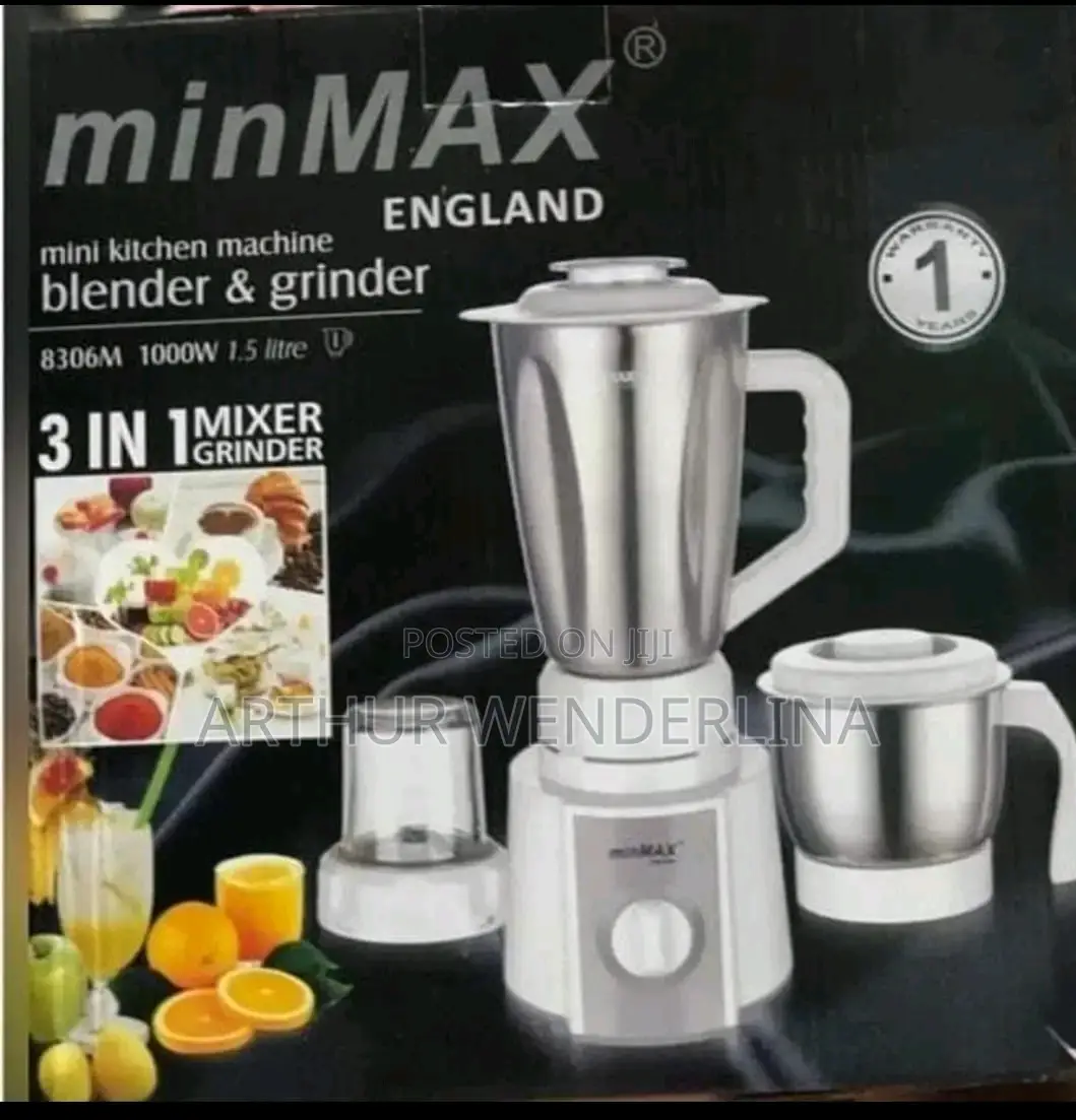 Minmax Durable 3 in 1 Blender – 1.5L White ₵