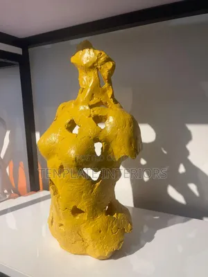 Abstract Hollow Female Portrait Sculpture