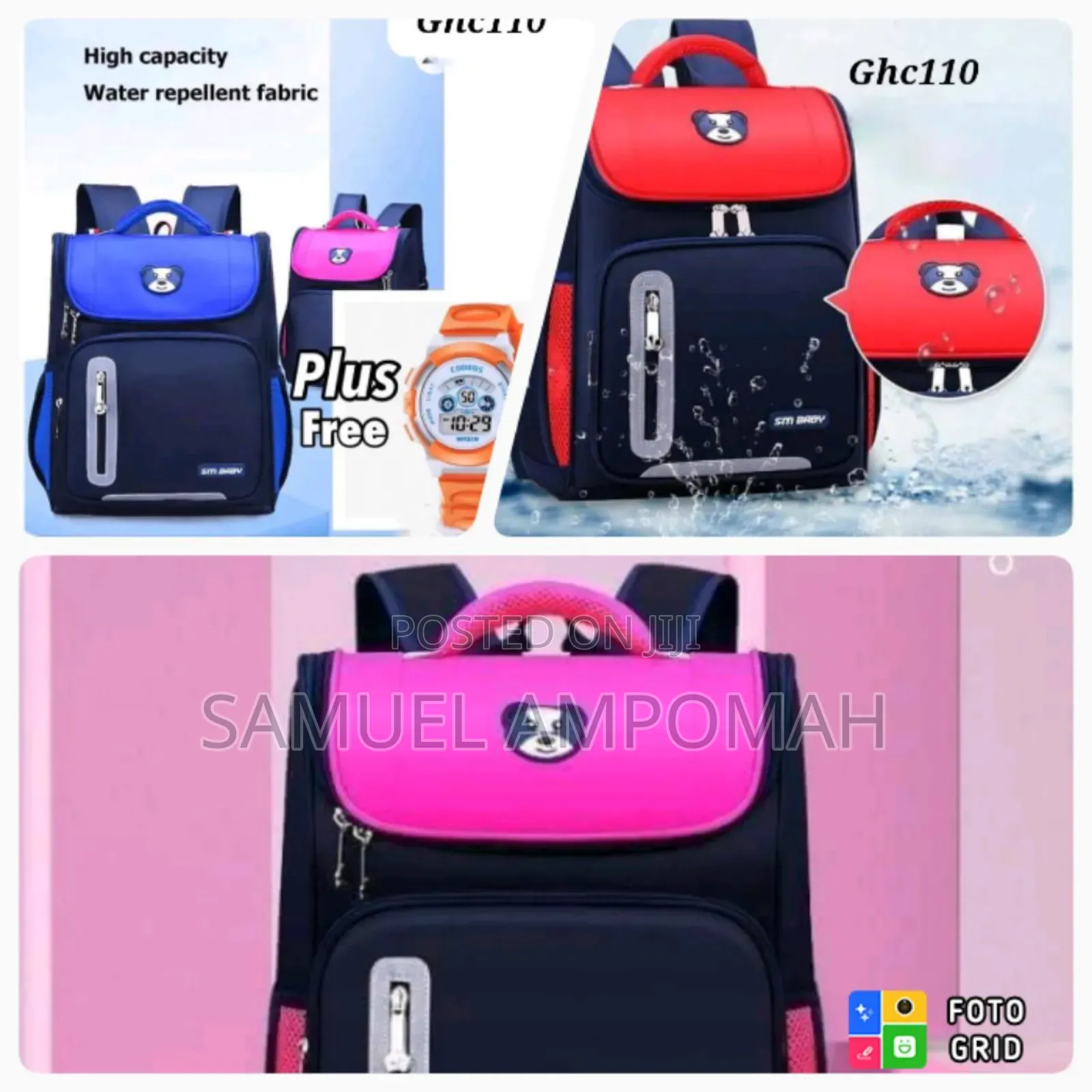 Back to School Back Pack With Free Watch