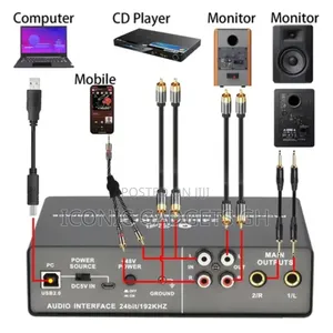 Q-22 Phantom Powered USB Audio Sound Card