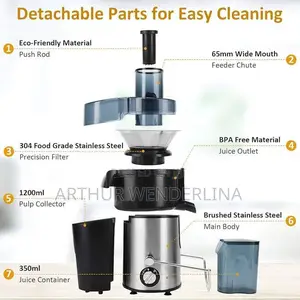 Sokany Stainless Steel Juice Extractor - 800W - Silver