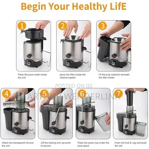 Sokany Stainless Steel Juice Extractor - 800W - Silver