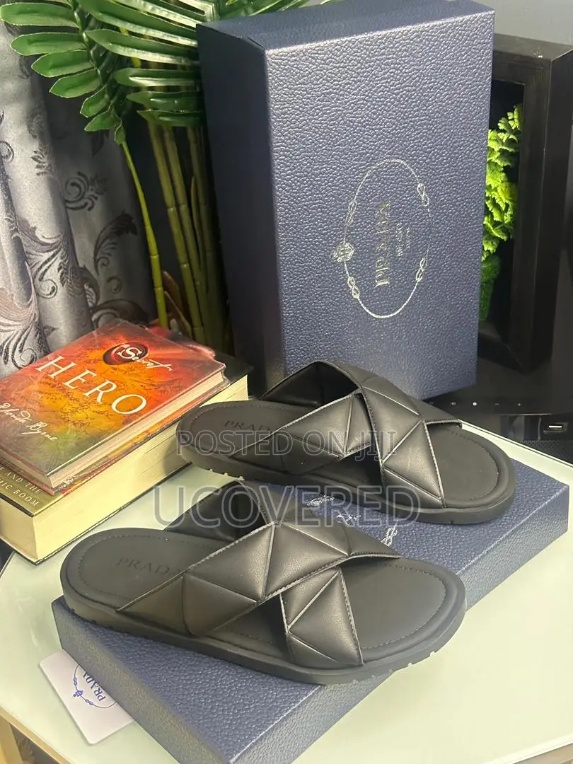 Prada Leather Men’S Slippers