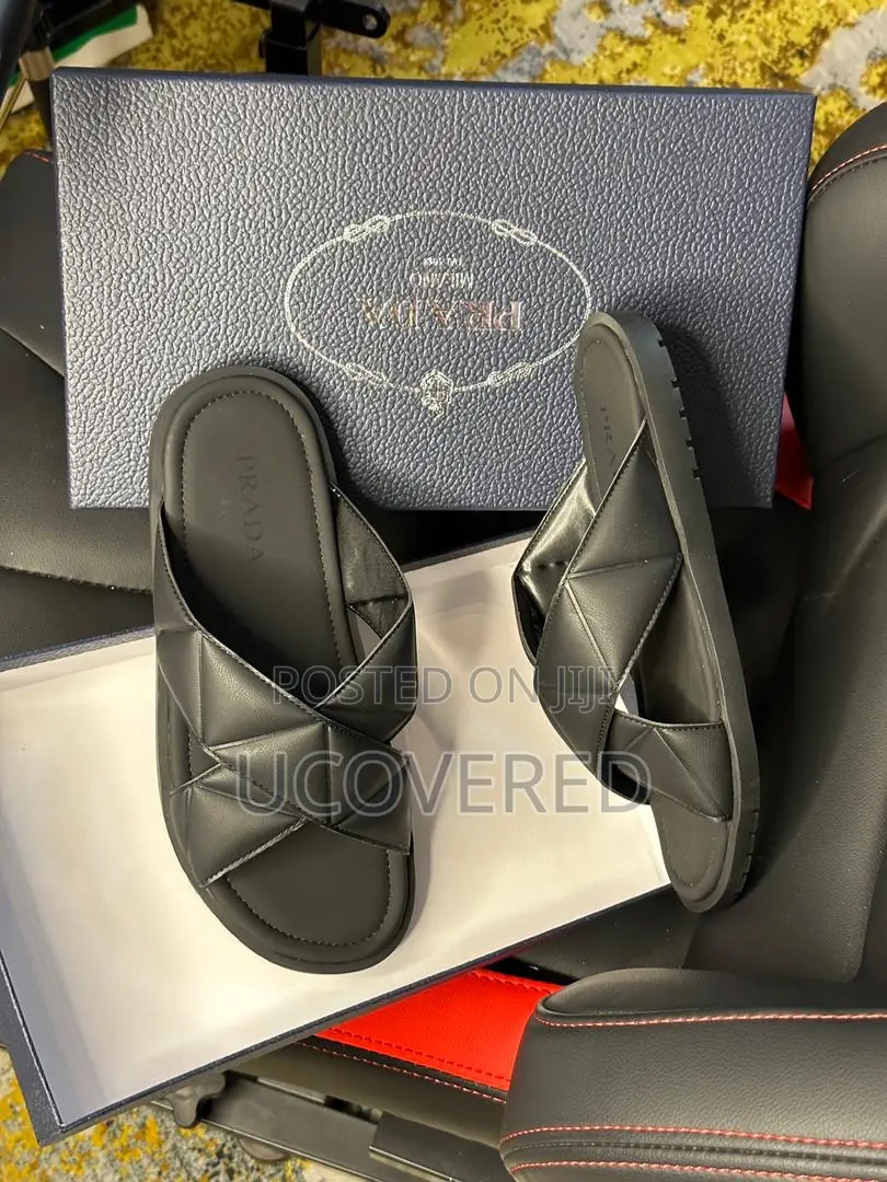 Prada Leather Men’S Slippers