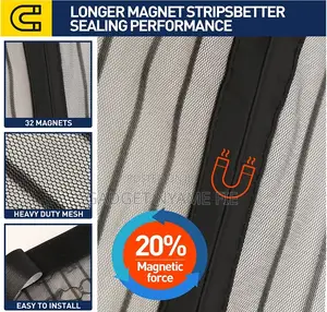 Anti Mosquitoes/Insects Magnetic Mesh Door Screen (210*120)